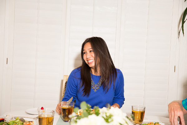 At the table