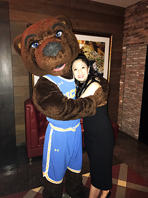 Shirley Wang with Joe Bruin