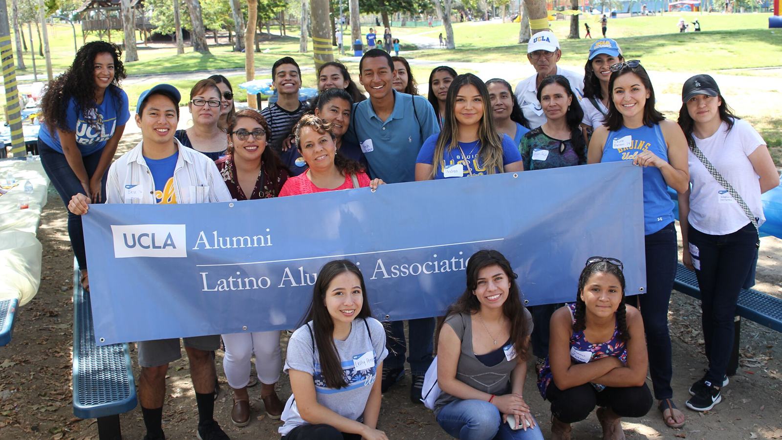 Students at the ULAA Send-off hold the ULAA banner