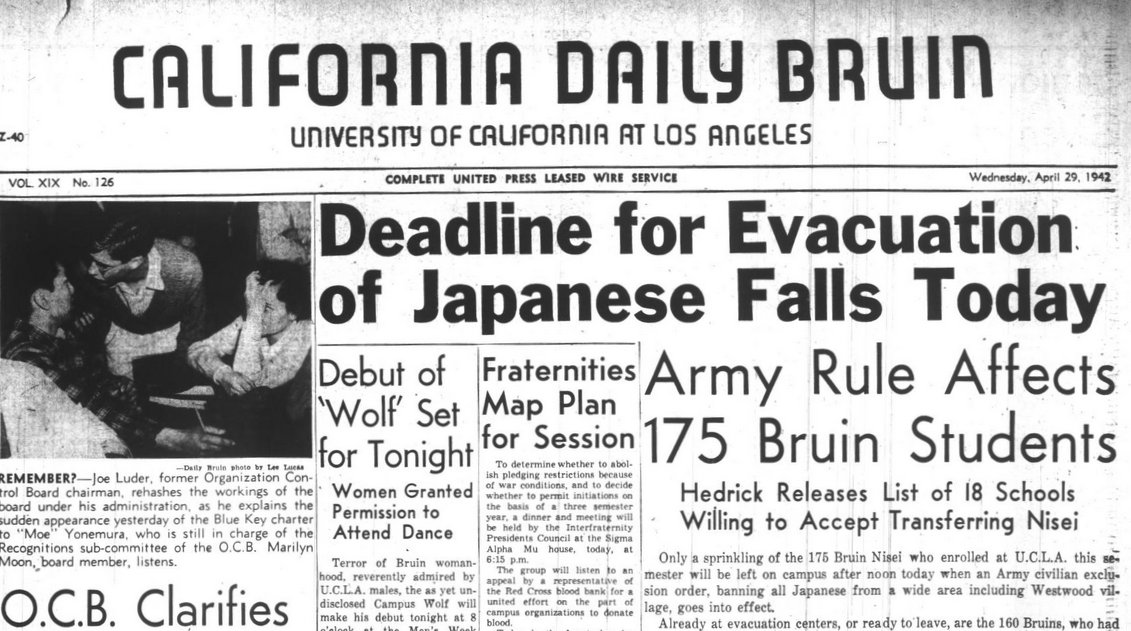 Daily Bruin - Japanese Evacuation Day