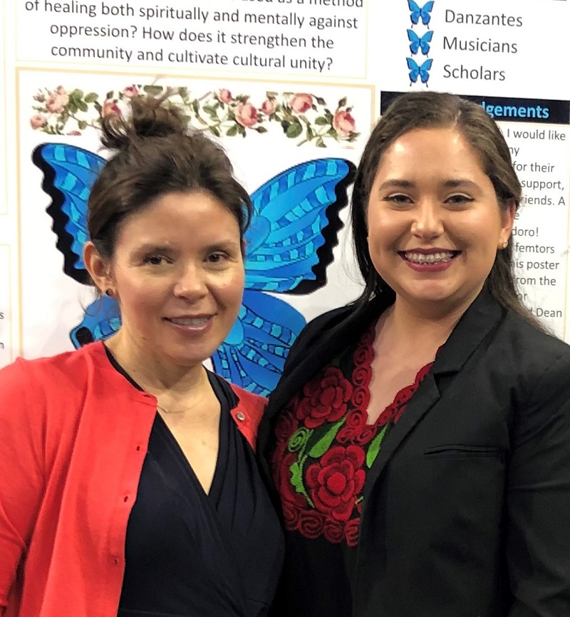 Helen Ellis ’98, M.A. ’09, Ph.D. ’15, and Jasmine Cardenas