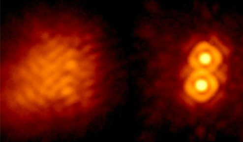 Adaptive optics reveals a binary star system