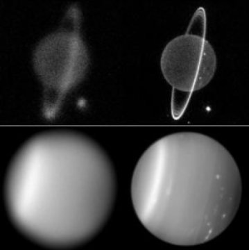 Uranus with and without adaptive optics