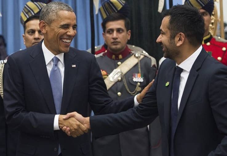 Kal Penn With President Obama (Saul Loeb - AFP - Getty Images)